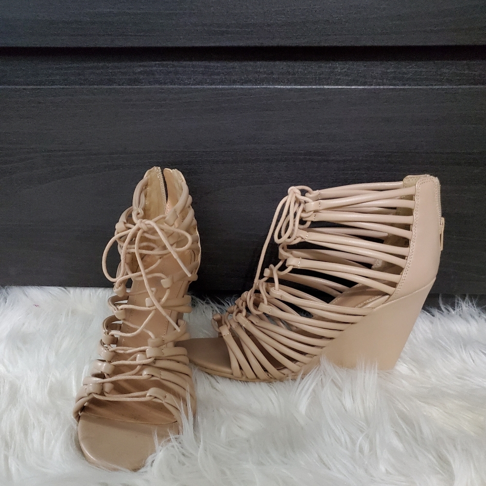 Express Lace Up Wedge Sandal